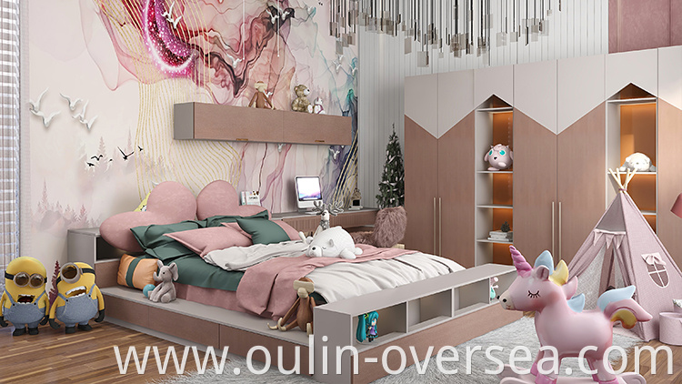 hot selling wood modern girls custom kids room